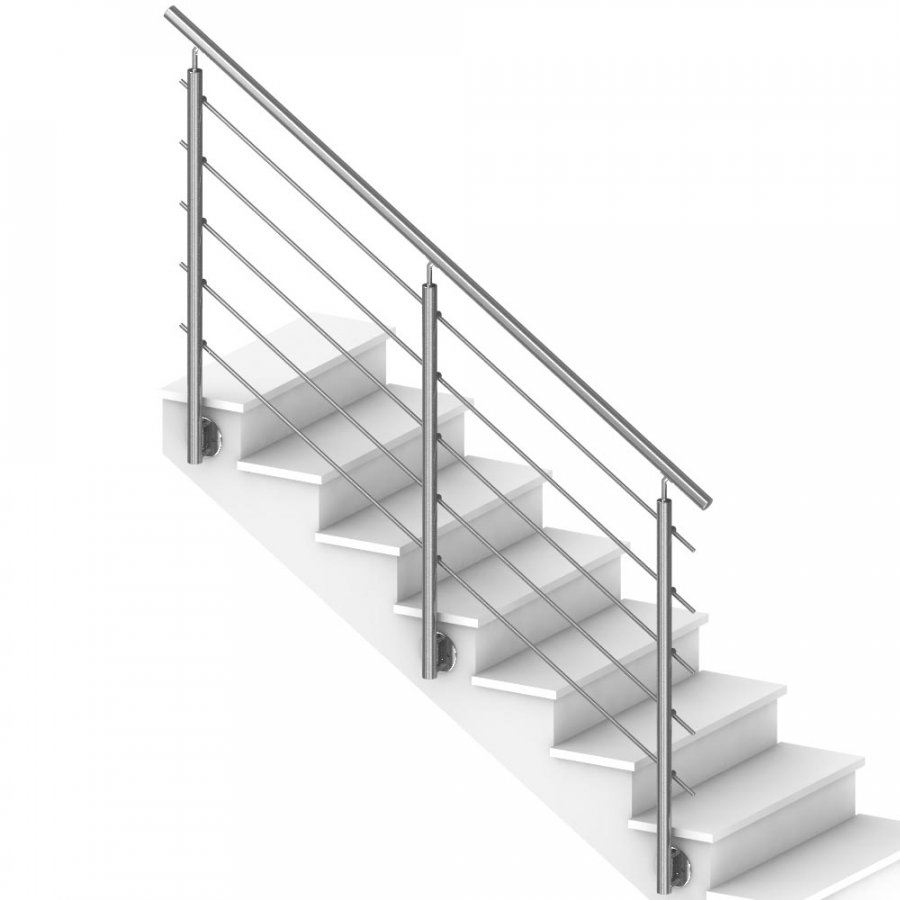 Garde corps escalier, balustrade : bois, aluminium