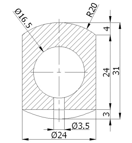 Support tube de remplissage orientable ⦰ 16mm - PRIX DIRECT