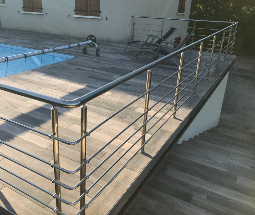 Réalisation garde-corps aluminium AYDISCOUNT