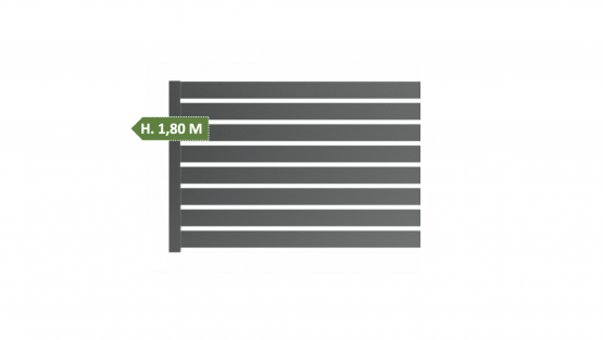 Clôture en aluminium ajourée KIT COMPLET – 1.50 MÈTRES – H 1.80 M