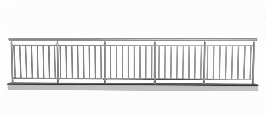 Garde-corps à 7 lisses verticales – kit complet 5 mètres