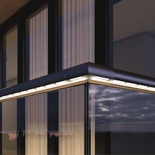 Main courante en aluminium avec emplacement LED – Ø 50 mm